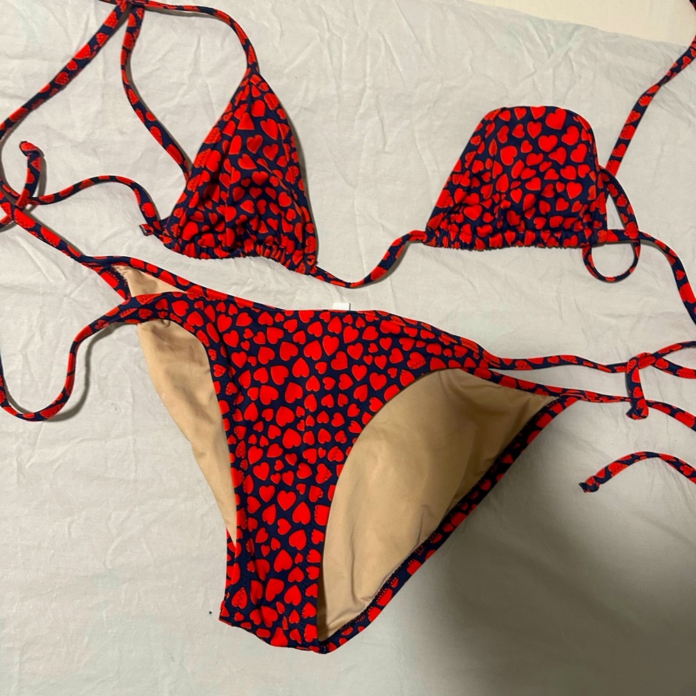 J. Crew Heart design bathing suit